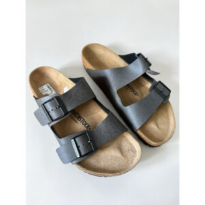Birkenstock Arizona Birko-Flor Pull Up Anthracite Gray Size 43 EU 10 US Mens NWT